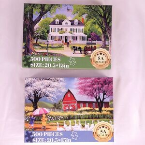 Jigsaw Puzzles Set of 2-500 pieces each  5A Quality